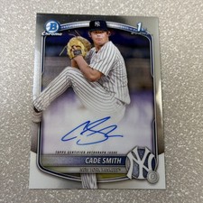 CADE SMITH 2025 Bowman Chrome #CPA-CS Yankees AUTO 1st bowman