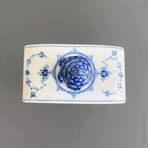 Blue Fluted Plain Royal Copenhagen Ink Rocker Blotter/Cradle. Year HX