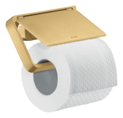 Axor Universal abgerundet Toilettenpapierhalter mit Deckel - Brushed Gold Optic