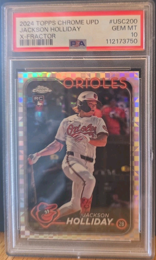 2024 Topps Chrome Update Jackson Holliday Rookie #USC200 X-FRACTOR PSA 10 GEM 🔥