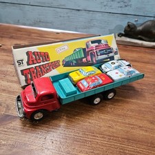 Vintage Japanese Tin Toy Car Truck Auto Transport Toy Showa Era