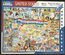 White Mountain United States of America Jigsaw Puzzle 1000 Pc Larger Pcs 24 x 30