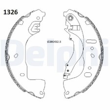 1x Bremsbackensatz DELPHI LS2197 passend für AUDI FORD SKODA VW FORD USA