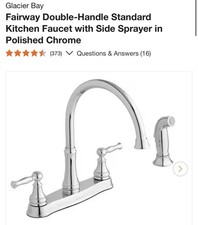 Glacier Bay Fairway Kitchen Faucet With Side Sprayer - Polished Chrome