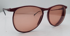 Vintage Carbonette 7 Burgundy Round Metal Sunglasses FRAMES ONLY