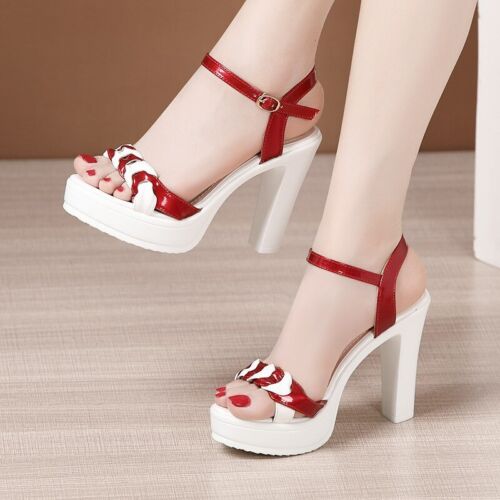 Mujeres Sandalias de plataforma altos Sexy Zapatos de salón Damas Fiesta Zapatos Grande Talla 43 | eBay
