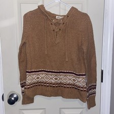 Hollister Women s Small Hooded Sweatshirt Tan Brown