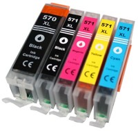 5 X Tinten Patronen FüR Canon PGI-570 CLI-571 Xl Pixma MG5750 MG6850 MG7750 TS50