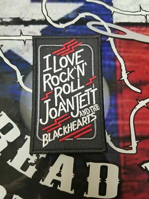 EMBROIDERED I LOVE ROCK 'N ROLL JOAN JETT ROCK BAND PATCH (Please Read Ad)