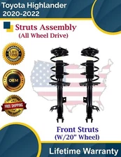 Front Struts For 2020-2022 Toyota Highlander 4X4 W/20" Wheel Lifetime Warranty
