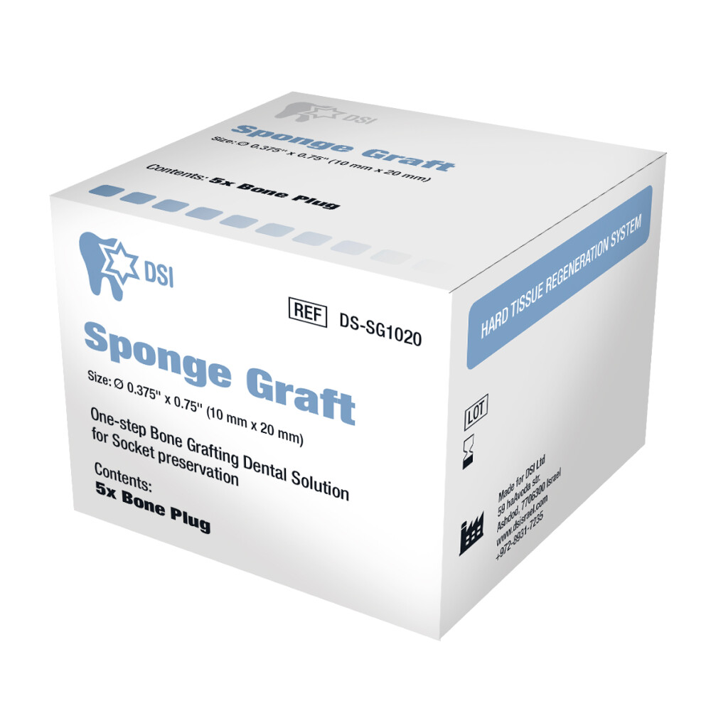 Dental Implant Surgical Sterile Sponge Graft Bone Socket Plug Ø10mm