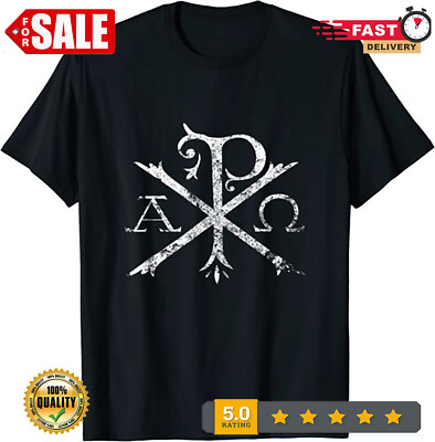 Christian Chi Rho Labarum Christogram Cross Faith Gift T-Shirt S-5XL
