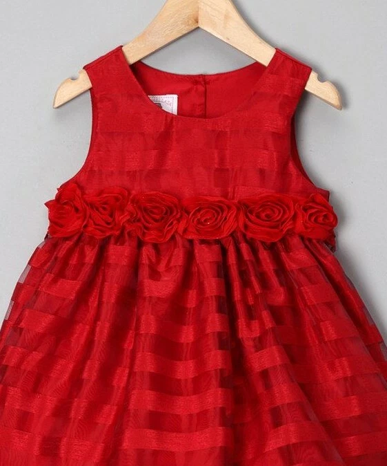 Marmellata 女宝宝圣诞假日连衣裙套装 18 Mo 码红色特殊场合 — 第 3/4 张图片