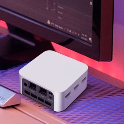 T8PLUS N100 16GB+1TB Mini PC Desktop Game Computer with Dual 1000M Network Port 