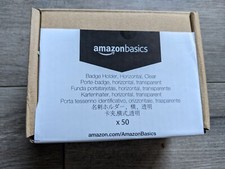 AmazonBasics Clear BADGE HOLDER (Pack of 50) Horizontal 3