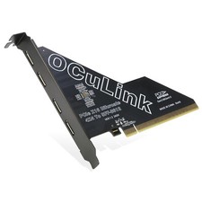 PCIe to Oculink Adapter 4-Port ,PCIe 4.0 x16 to SFF-8612 SFF-8611 Female Card