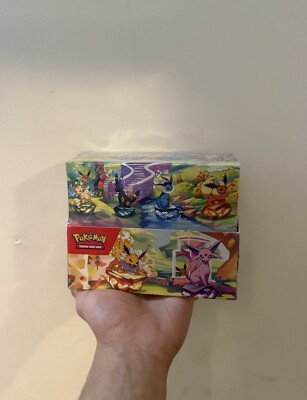 IN HAND Pokemon Prismatic Evolutions Mini Tin DISPLAY Box 8 Tins Factory Sealed