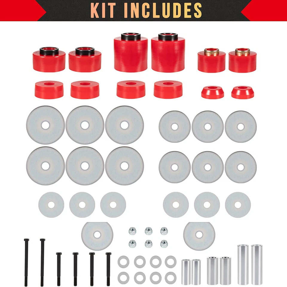 4.4123R Body Cab Mount Bushing Set Kit For 1980-1998 Ford F150 F250 F350 2WD/4WD - Image 4 of 4