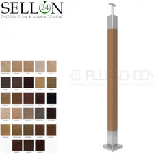 Acciaio Inox & Legno Ringhiere Quercia Montanti 50x50 Applicate Base Scale Base