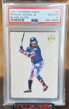 2021 DIAMOND KINGS SP BLANK SLATE RONALD ACUNA JR #14 PSA 10 Pop 5 2018