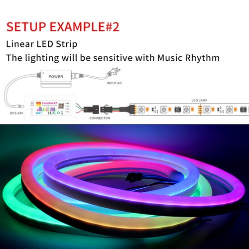 5V-24V Smart Tuya APP Led SPI Controller Colorful-X7 For WS2812B WS2811 RGB LED - Picture 7 of 14