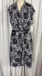 charter club faux wrap dress