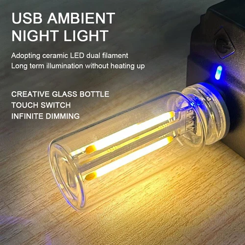 2X Retro Car Lamps USB LED Car Interior Atmosphere Lights Plug-in USB Night Lamp - Bild 8 von 28