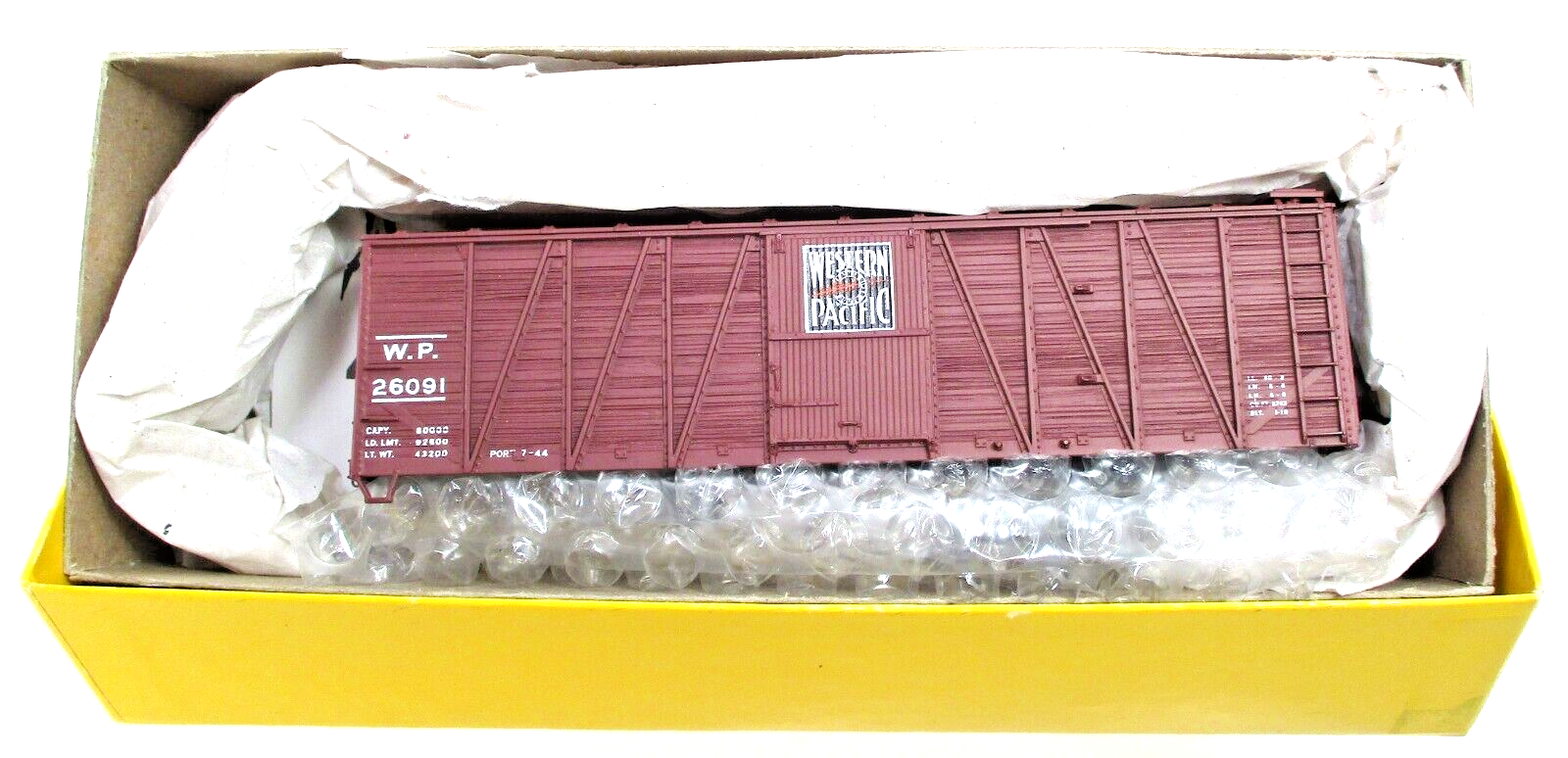 WESTERN PACIFIC 40' WOOD BOX CAR KITHO SCALE eBay