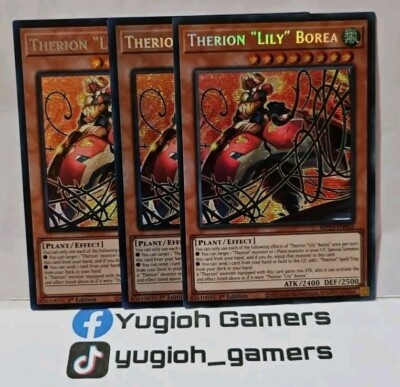 YUGIOH THERION LILY BOREA X3 MP23-EN062 1 ST SECRET EDITION LIGHT PLAYED 