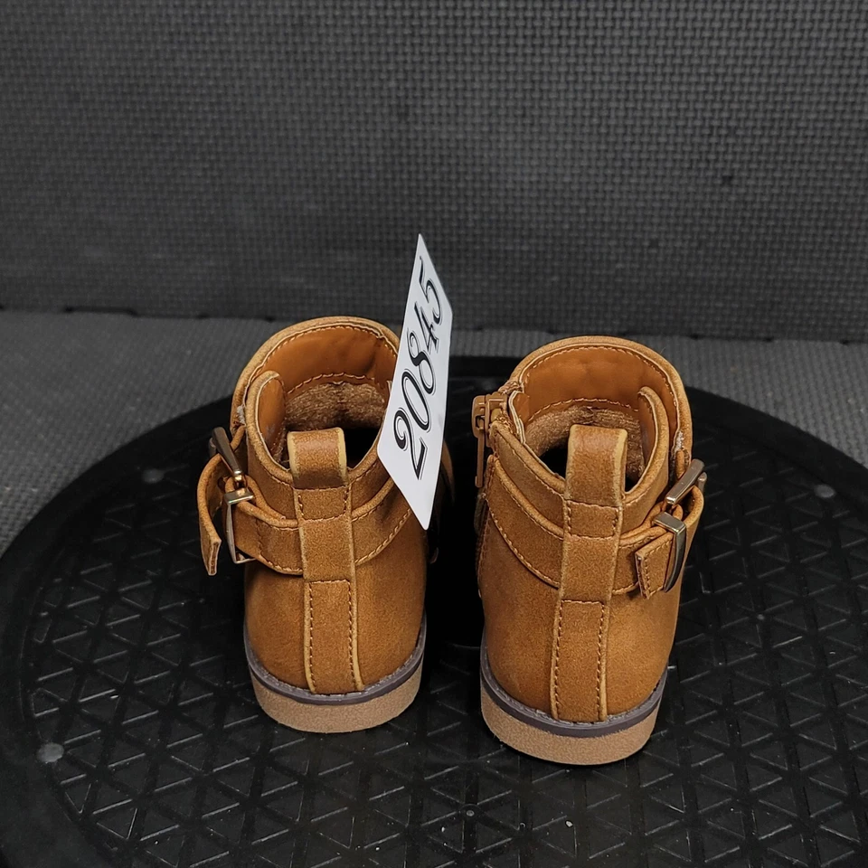 Botas con hebilla The Childrens Place para niños pequeños talla 4 marrón con cremallera lateral Foto 4 de 4