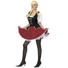 DAMEN SCHOTTEN KOSTÜM / Karneval Fasching Schottin Highlander Schottland Kleid