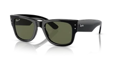 Ray-Ban Mega Wayfarer Polarized Polished Black/Green 51mm Sunglasses RB0840S 901