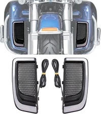 psler LED Fairing Lower Grills Turn Signal Light Running Light for Touring