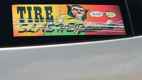Vintage Wolverine Sticker, 1990 Marvel Graphic Comic Image, BUB, Tire Slasher - Picture 6 of 10