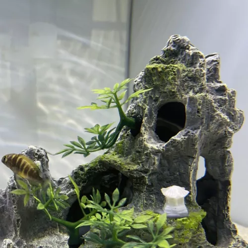 Aquarium Fish Tank Ornament Decoration Mountain Hiding Fish Tank Cave Mountain - Picture 4 of 9