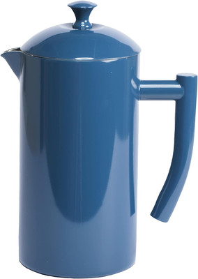 Double-Walled Stainless Steel French Press Coffee Maker, Navy, 34 Fl Oz.