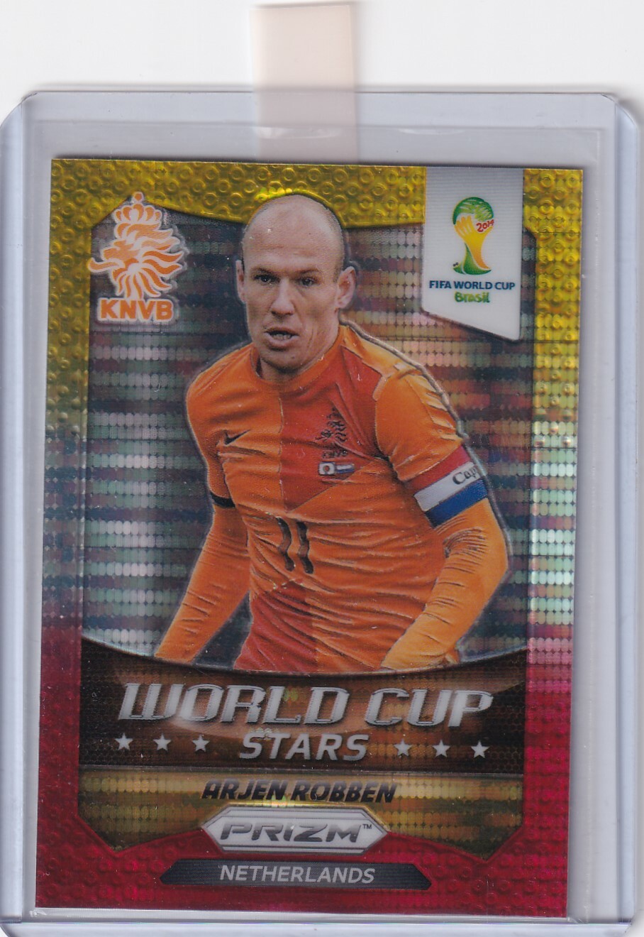 Panini Prizm Soccer Rookie World Cup 2014 20 Arjen Robben Red White Yellow