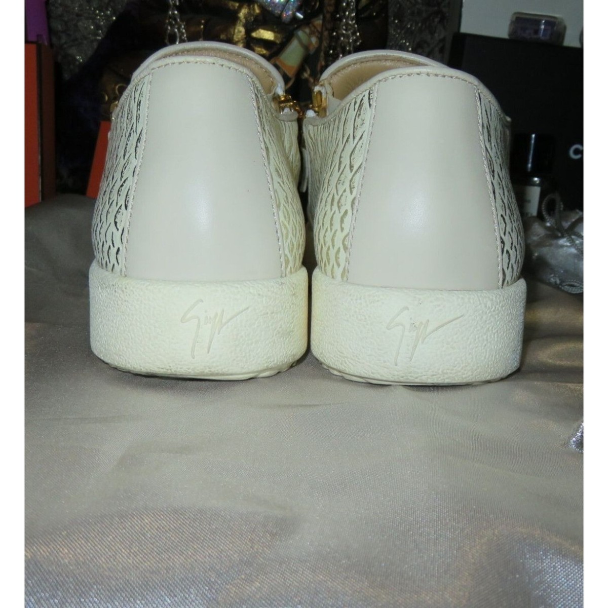 Giuseppe Zanotti Python Embossed Italian Leather Devon Skate Giuseppe Zanotti Python Embossed Italian Leather Devon Skate