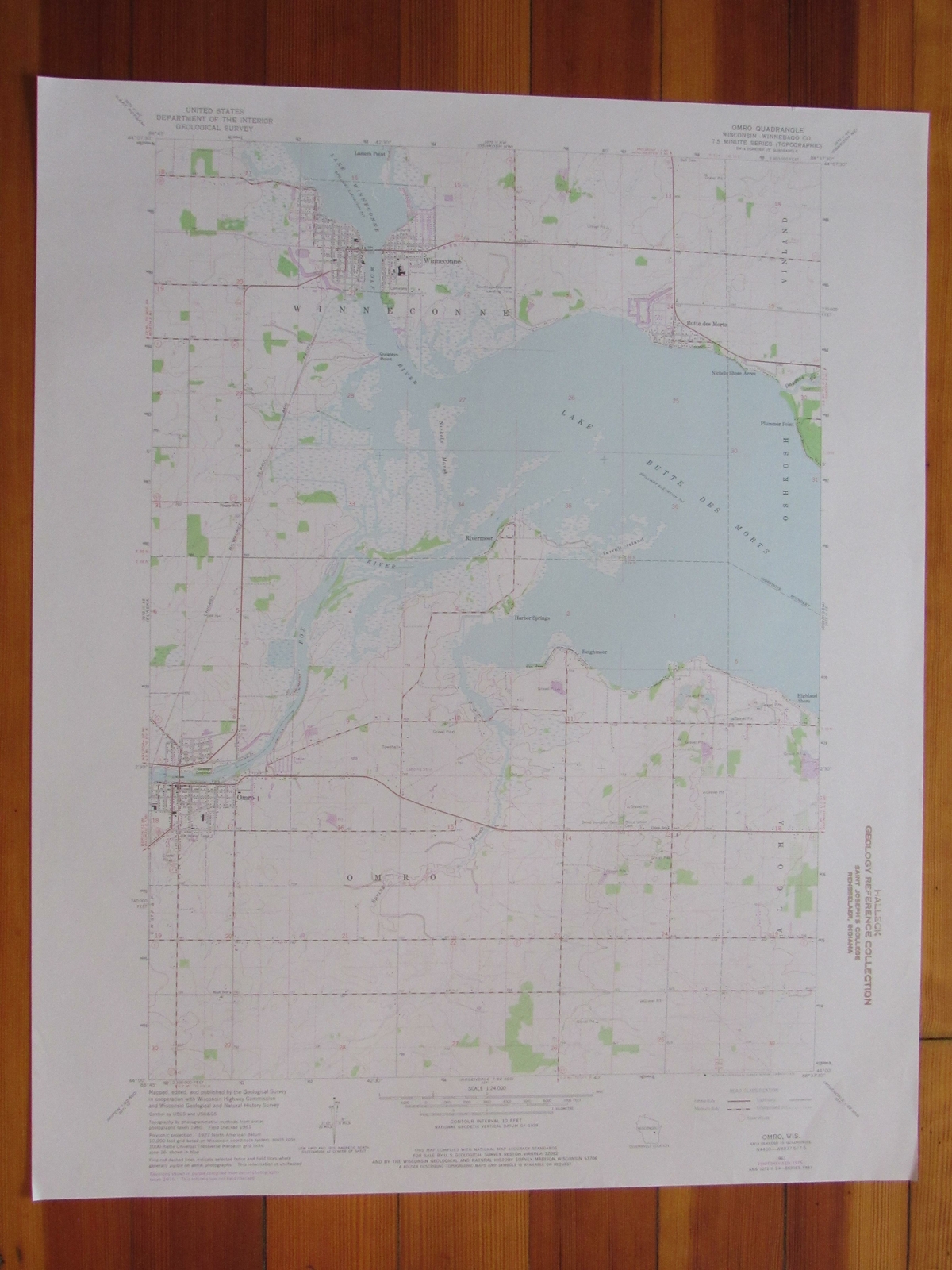 Omro Wisconsin 1976 Original Vintage USGS Topo Map eBay