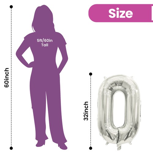 Number Balloons Helium Giant Foil Large Air 16" 32" 40" Birthday Age Party 0-9 - Picture 47 of 73