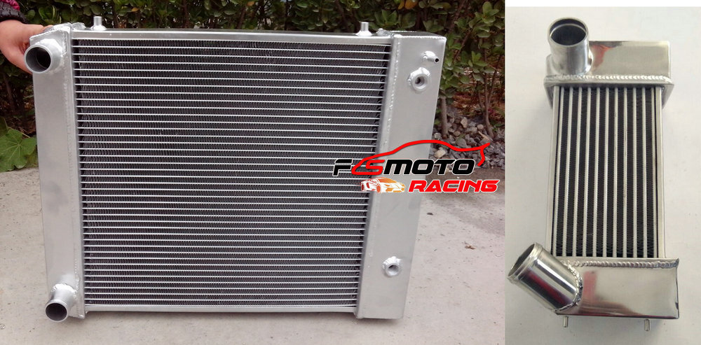 ALUMINUM RADIATOR+Intercooler FOR Land Rover Defender Discovery 300TDI ...