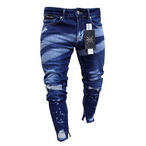 Pantalones de mezclilla negros de moda de deshecho para hombre, pantalones  largos sueltos informales para hombre, otoño invierno K4098AZ19SP|Pantalones  vaqueros| - AliExpress