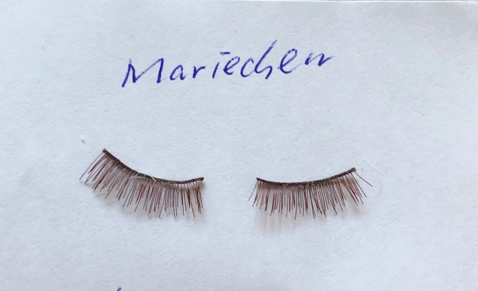 MARKENLOS Puppen Wimpern M u. P u. P. Augen 18-20 mm, W 14 mm 1Paar Farbe Braun