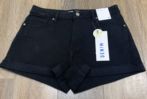target black denim shorts