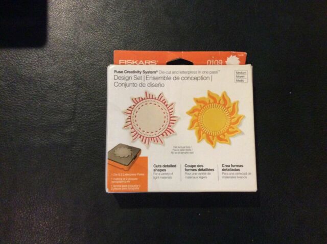 Letterpress Fiskars Fuse Creativity System Design Die cut 0109 Sun