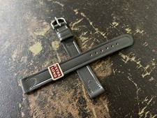 Single keeper Extra Long 15mm Shell Cordovan horse leather watch strap 1930s USA