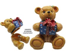 Teddy Bear Jeweled Trinket Box with Austrian Crystals, 2