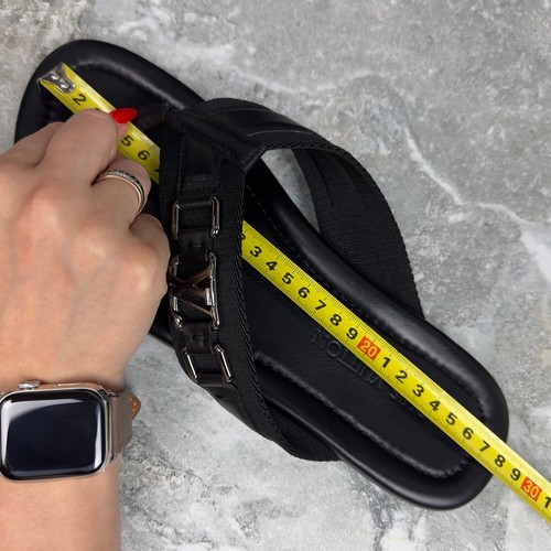 Louis Vuitton Thong Sandals Logo Black Leather 9 LV or 10 US or 43 EUR - Picture 21 of 21