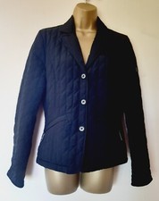 Ladies Dubarry Black Quilted Jacket Sz 10 Vgc!