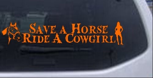 Calcomanía Pegatina Save a Horse Ride a Cowgirl Coche o Camión Ventana Laptop - Imagen 15 de 32